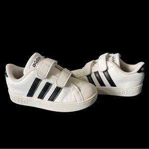 ADIDAS Grand Court Shoes Kids 9c White/Black